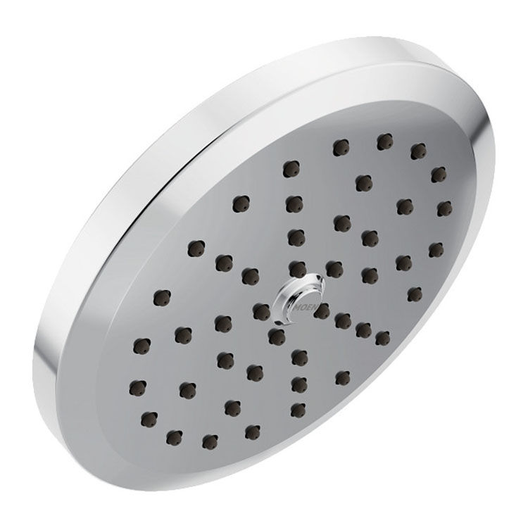 Moen Greenfield 6-3/4in One-Function Rainshower Spray Head with Immersion Technology, LifeShine, 2.5 GPM, Chrome - S178