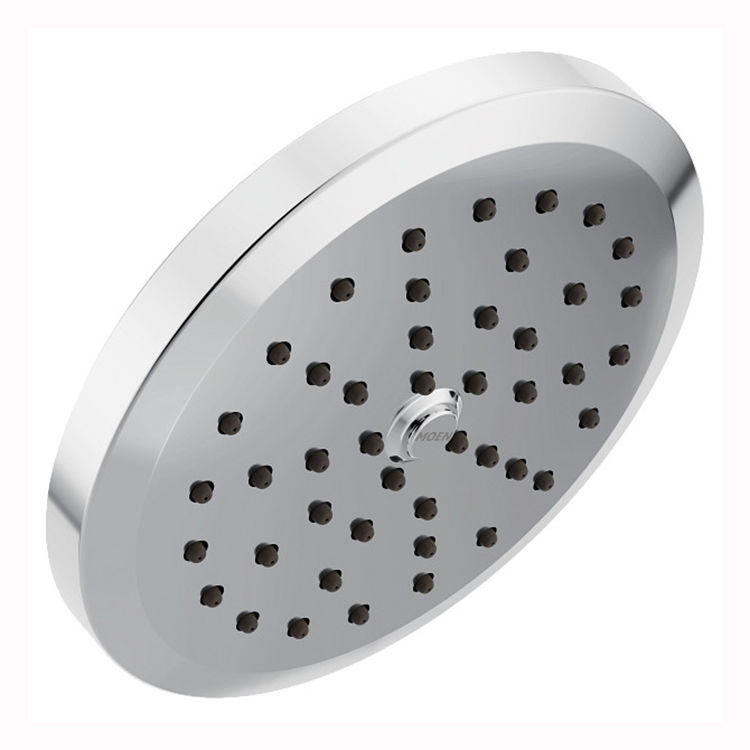Moen Greenfield 6-3/4in Eco-Performance One-Function Rainshower Spray Head with Immersion Technology, LifeShine, 1.75 GPM, Chrome - S178EP