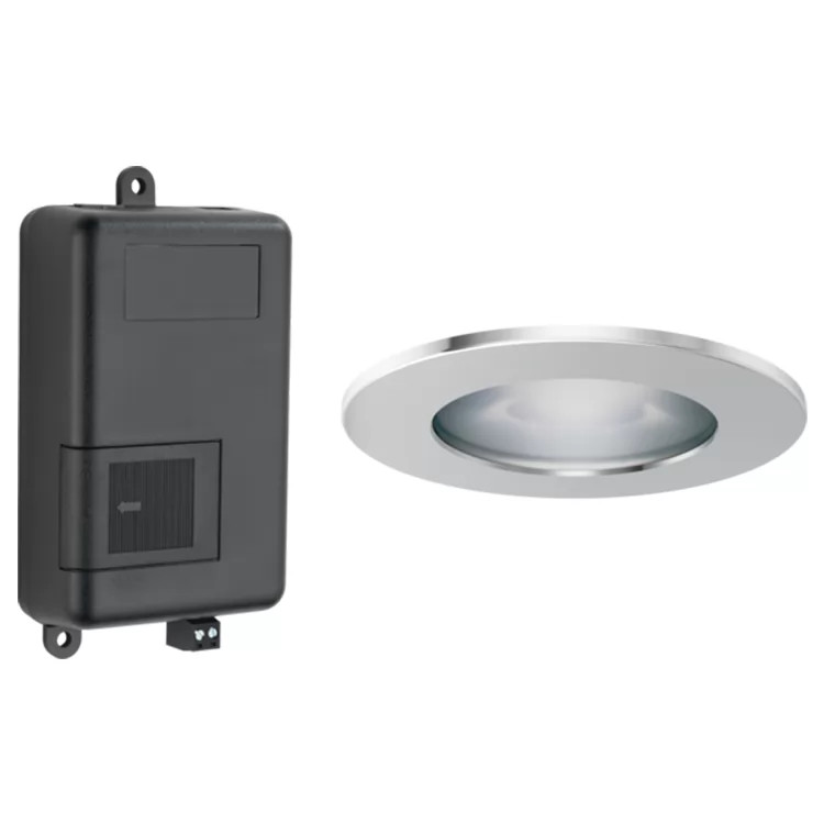 Brizo Mystix Chromatherapy System and High-powered Light Fixture (LED) with 4in Polished Chrome Trim Ring, Lumicoat Technology - 8SP-MU-4-PC-L