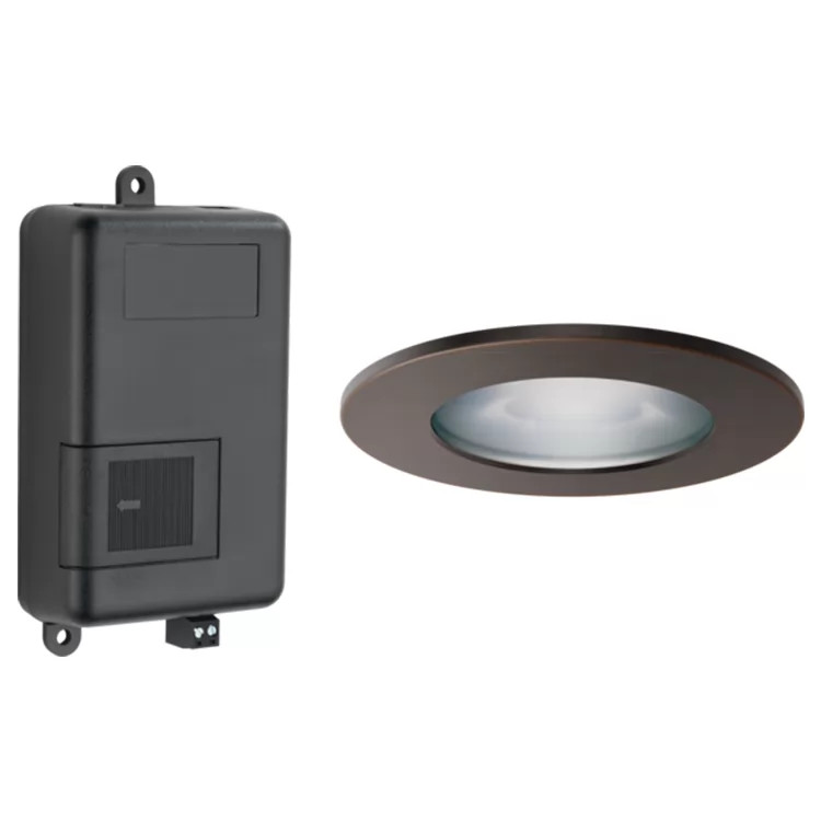 Brizo Mystix Chromatherapy System and High-powered Light Fixture (LED) with 4in Venetian Bronze Trim Ring, Lumicoat Technology - 8SP-MU-4-RB