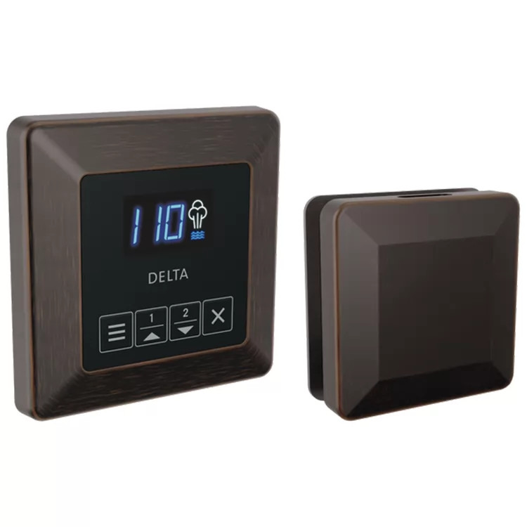 Delta SteamScape Square-Shaped Venetian Bronze Steam Package with Patented Dual Sensor Technology, Digital Display, 2-User Presets - 5CH-250T-RB