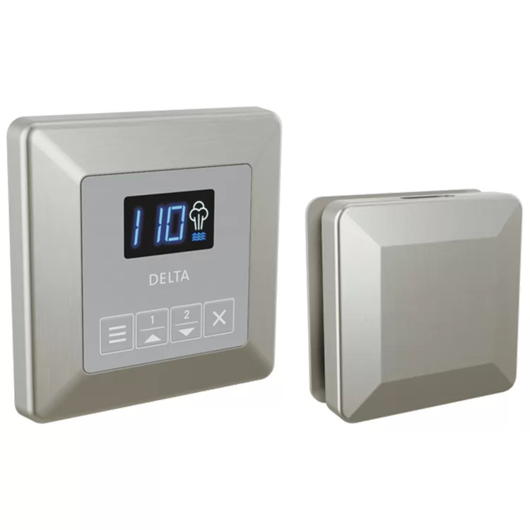 Delta SteamScape Classic System Steam Package with 3in Stainless Square-Shaped Steam Head, Lumicoat Technology - 55CH-250T-SS-PR
