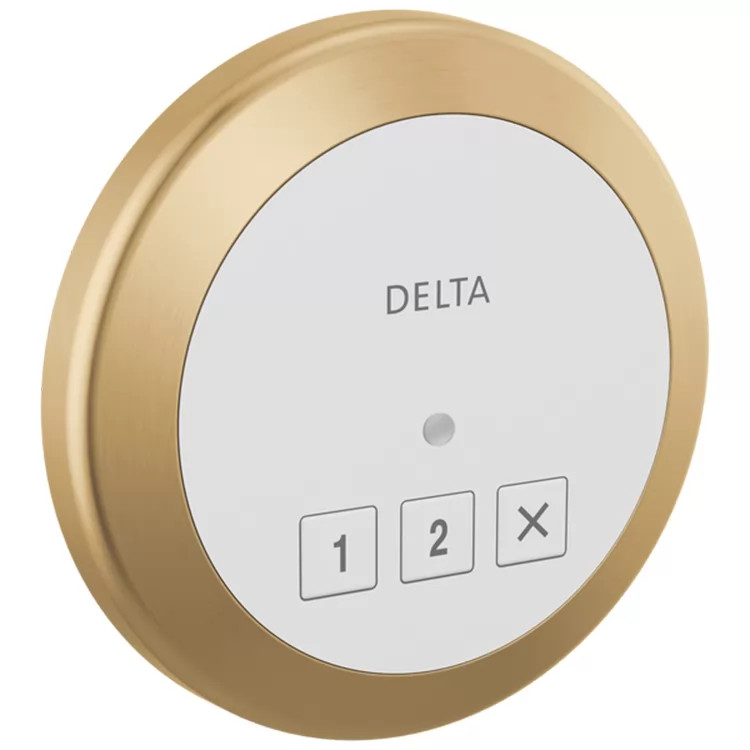 Delta SteamScape Classic System Exterior Steam Control with 4in Champagne Bronze Trim Ring, Lumicoat Technology, 2-User Presets - 5CN-220R-CZ-PR