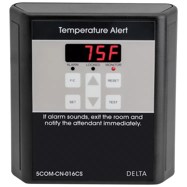 Delta Commercial Steam 12-Volt Temperature Alert with Tamper Proof Lock, Digital Display, Built-In Audible Alarm - 5COM-CN-016CS