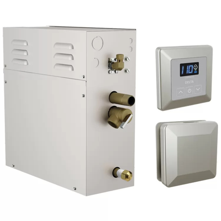 Delta SimpleSteam Stainless Steam Generator Kit with Square-Shaped Controller/ Steamhead and a 35-foot Power Cable, 10KW - 5P-EST10-SS-PR