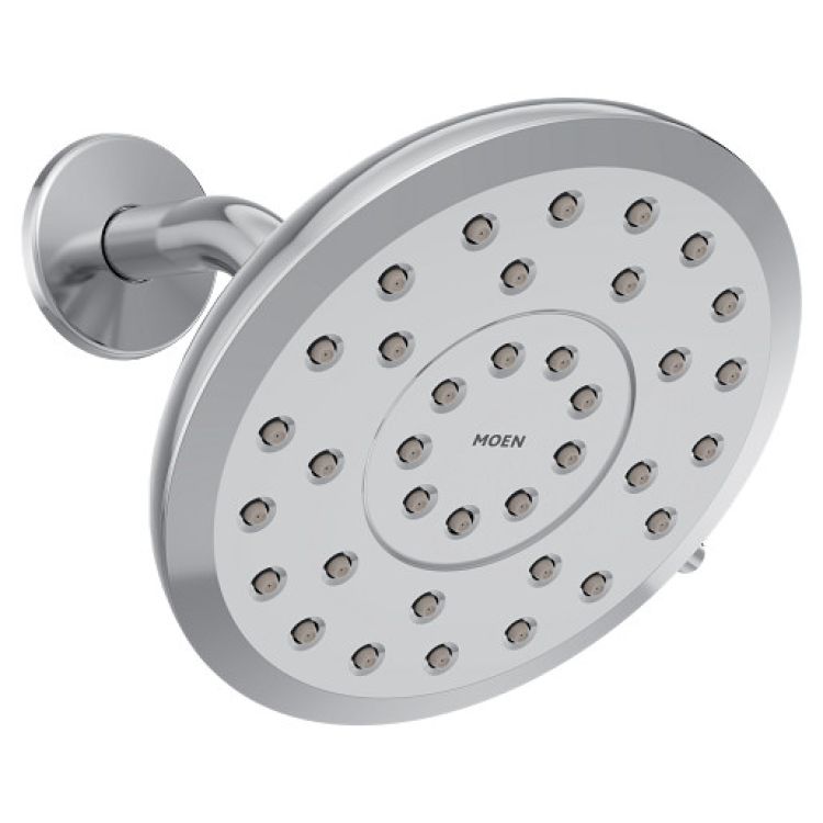 Moen Verso 7in Round Chrome Rainshower Head with Infiniti Dial, 2.5 GPM - 220R7