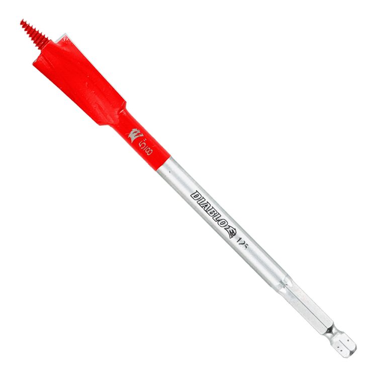 Diablo Demo Demon 5/8in x 6in Spade Bit with 1/4in Hex Shank for Nail-Embedded Wood - DSPD4020
