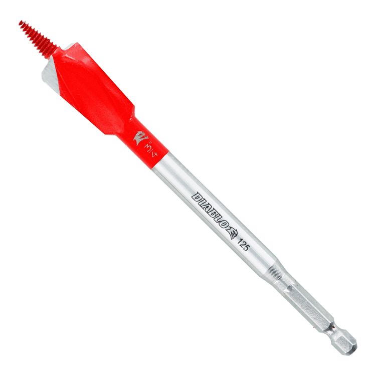 Diablo Demo Demon 3/4in x 6in Spade Bit with 1/4in Hex Shank for Nail-Embedded Wood - DSPD4030