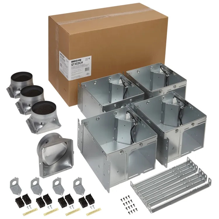Broan-NuTone QT DC Series Housing Pack for QTXE110150DCF Finish Pack with Selectable CFM of 110-130-150 - QTXEDCSH