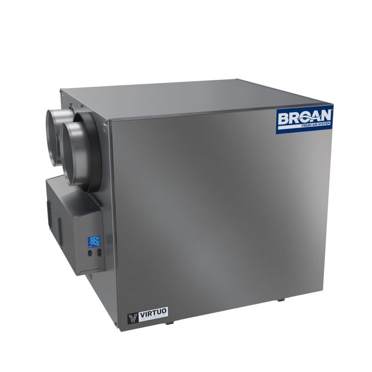 Broan-NuTone AI Series Energy Recovery Ventilator (ERV) with 210 CFM, Side-Port - B210E75RS 