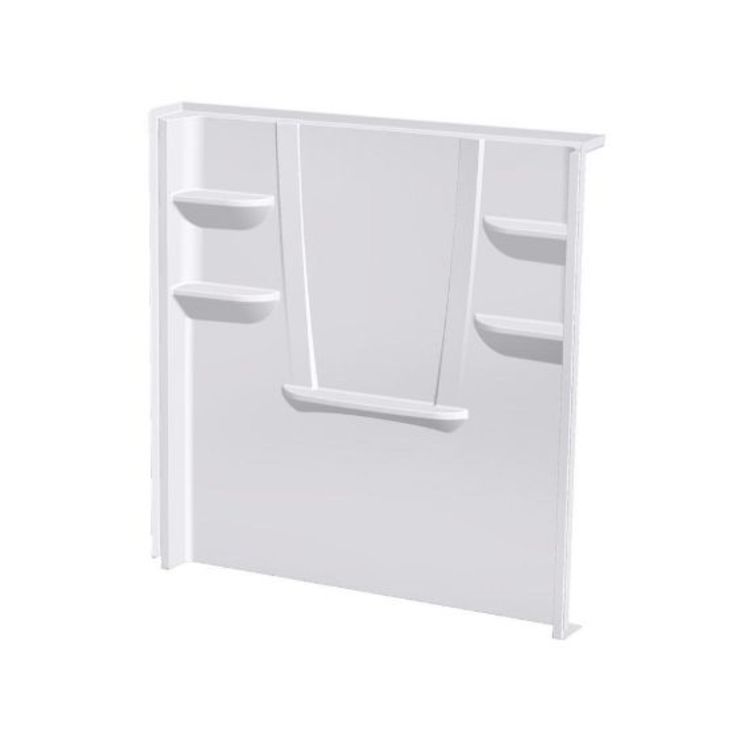 Aquatic 6062CBW-WH White Backwall Set