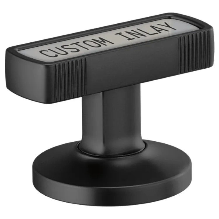 Brizo Kintsu Widespread Lavatory Knob with Custom Inlay Handle Kit, Matte Black - HI5306-BL