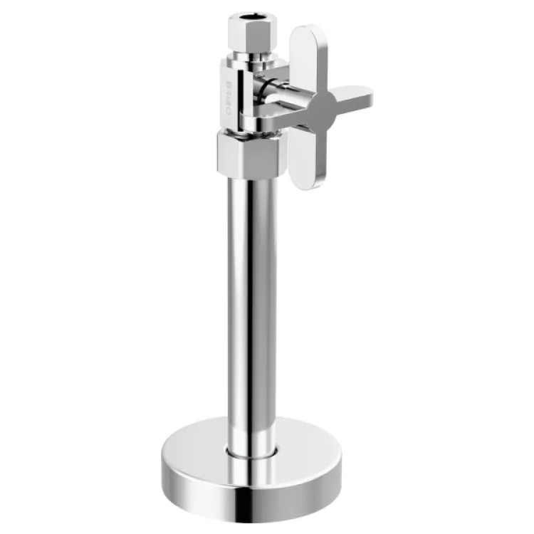 Brizo Straight Supply Stop Valve with Cross Handle, Polished Chrome - BT021204-PC