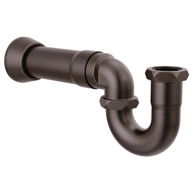 Brizo P-Trap with Flange, 17 Gauge, Brass, Venetian Bronze - BT031121-RB