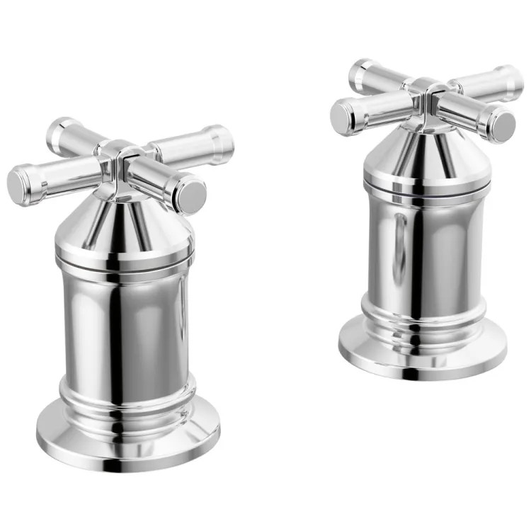 Delta Broderick 4-1/8" Two Handle Roman Tub, Cross Handle Kit, ADA, Lumicoat Chrome - H599-PR