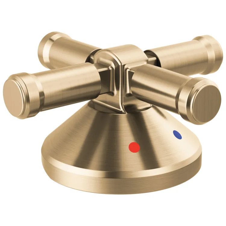 Delta Broderick Cross Handle Kit for the 3-Hole Roman Tub with a Hand Shower, ADA, Lumicoat Champagne Bronze - H575CZ-PR
