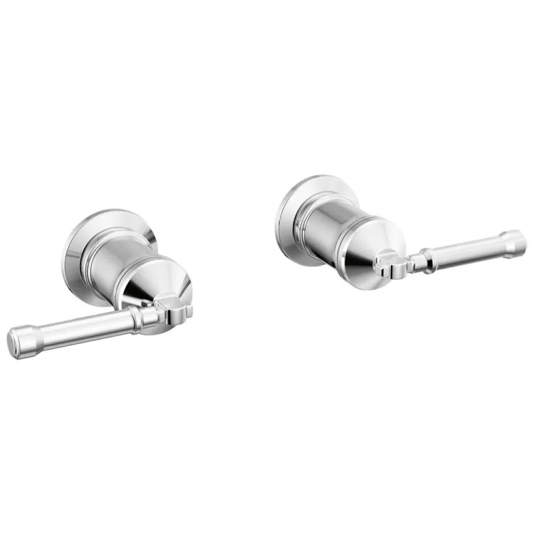 Delta Broderick Lever Handles for Broderick T5784 Wall Mount Tub Filler with Hand Shower, Lumicoat Chrome - H583-PR