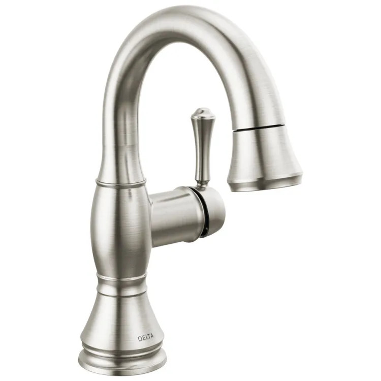Delta Cassidy Single Handle Pull Down Bathroom Faucet, Diamond Seal, ADA, 1.2 GPM, Stainless - 597-SSPD-DST