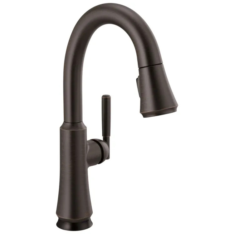 Delta Coranto Single Handle Pull-Down Bar/Prep Faucet, Touch2O, VoiceIQ, Diamond Seal, MagnaTite, ADA, 1.8 GPM, Venetian Bronze - 9979TL-RB-DST