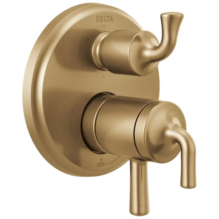 Delta Kayra Monitor 17 Series Valve Trim With 3 or 6 Function Diverter, Two-Handle, Lever Handles,  Champagne Bronze - T27933-CZ