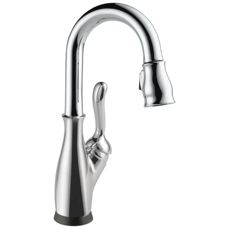Delta Leland Touch2O Bar/Prep Faucet With Touchless Technology, Diamond Seal, MagnaTite, ADA, 1.8 GPM, Chrome - 9678TL-DST