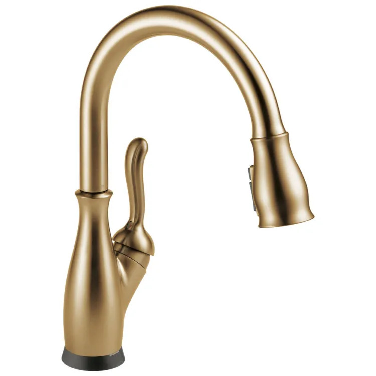 Delta Leland Touch2O Kitchen Faucet With Touchless Technology, ShieldSpray, Diamond Seal, ADA, 1.8 GPM, Champagne Bronze - 9178TL-CZ-DST