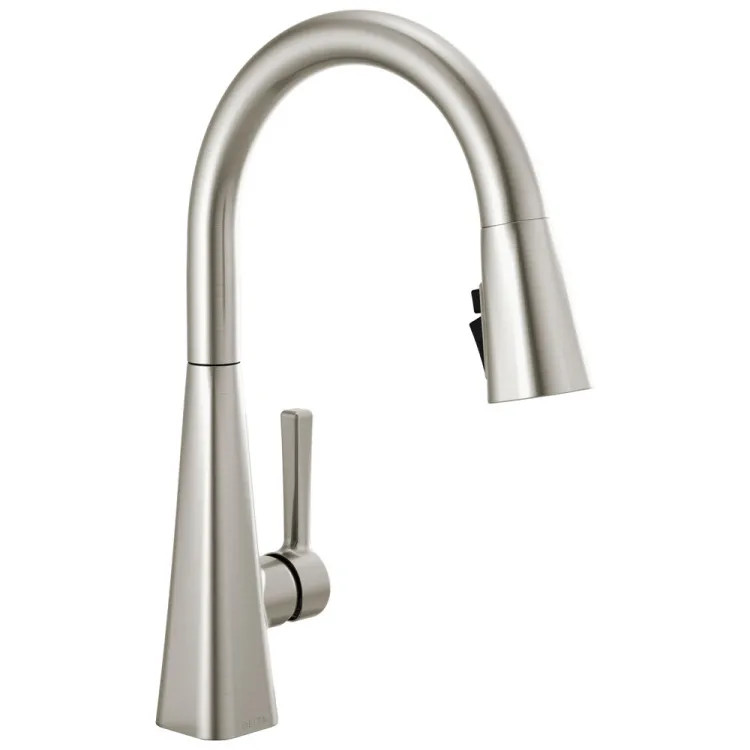 Delta Lenta Pull Down Kitchen Faucet, Single Handle, ShieldSpray, Diamond Seal, MagnaTite, ADA, 1.8 GPM, Spotshield Stainless - 19802Z-SP-DST