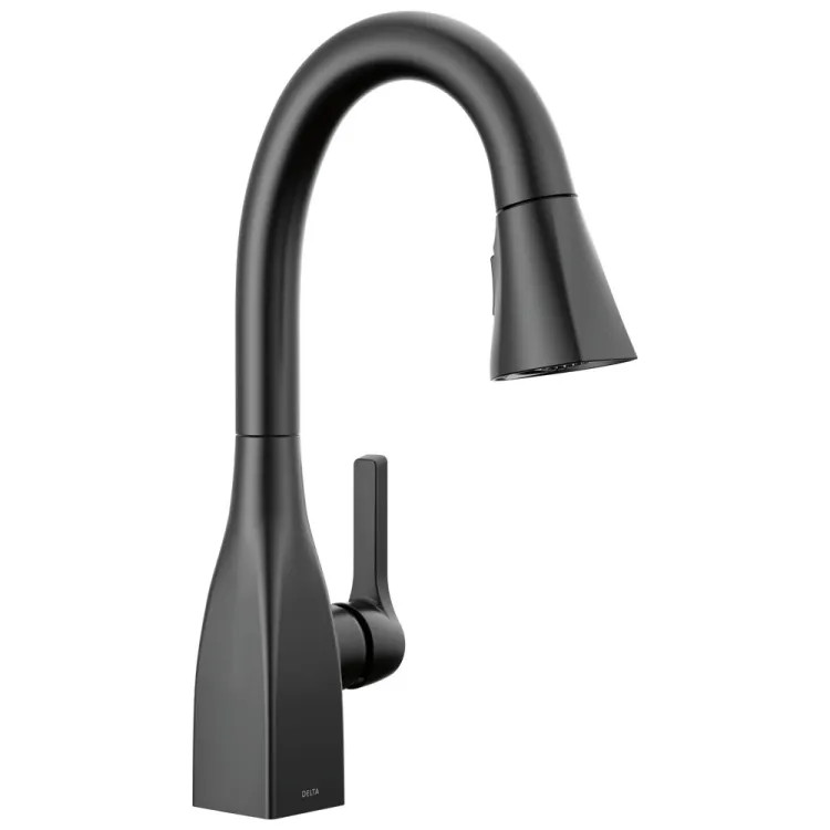 Delta Mateo Pull-Down Bar/Prep Faucet, Single Handle, Touch-Clean, Diamond Seal, ADA, 1.8 GPM - Matte Black - 9983-BL-DST