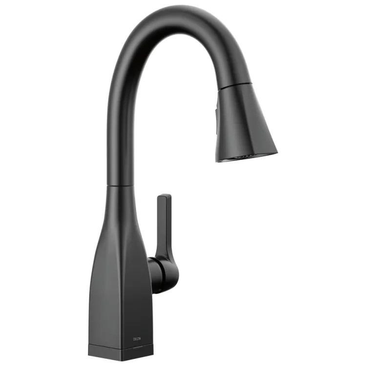 Delta Mateo Pull-Down Bar/Prep Faucet With Touch2O, Single Handle, Diamond Seal, MagnaTite, ADA, 1.8 GPM - Matte Black - 9983T-BL-DST