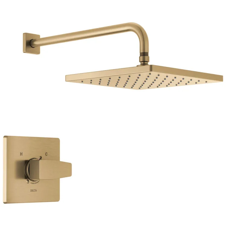 Delta Modern Monitor 14 Series Shower Trim, Touch-Clean, MultiChoice, ADA, 1.75 GPM, Champagne Bronze - T14268-CZ-PP