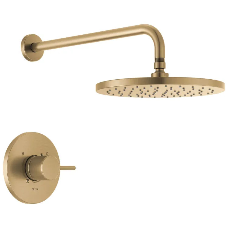 Delta Modern Monitor 14 Series Shower Trim, Touch-Clean, MultiChoice, ADA, 1.75 GPM, Champagne Bronze - T14269-CZ-PP