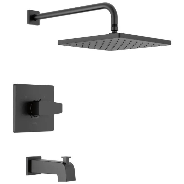 Delta Modern Monitor 14 Series Tub And Trim Shower, Touch-Clean, MultiChoice, ADA, 1.75 GPM, Matte Black - T14468-BL-PP