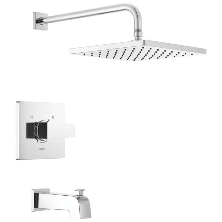 Delta Modern Monitor 14 Series Tub And Trim Shower, Touch-Clean, MultiChoice, ADA, 1.75 GPM, Chrome - T14468-PP