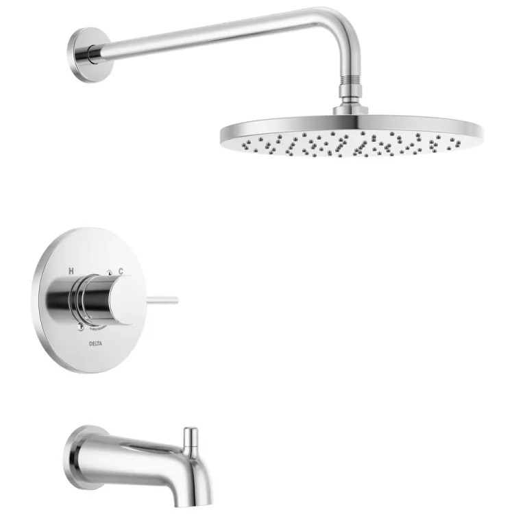 Delta Modern Monitor 14 Series Tub And Trim Shower, Touch-Clean, MultiChoice, ADA, 1.75 GPM, Chrome - T14469-PP