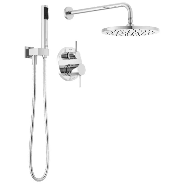 Delta Modern Monitor 14 Series Shower With Raincan, Hand Shower & Rough Valve, Touch-Clean, MultiChoice, ADA, 1.75 GPM, Chrome - 342702