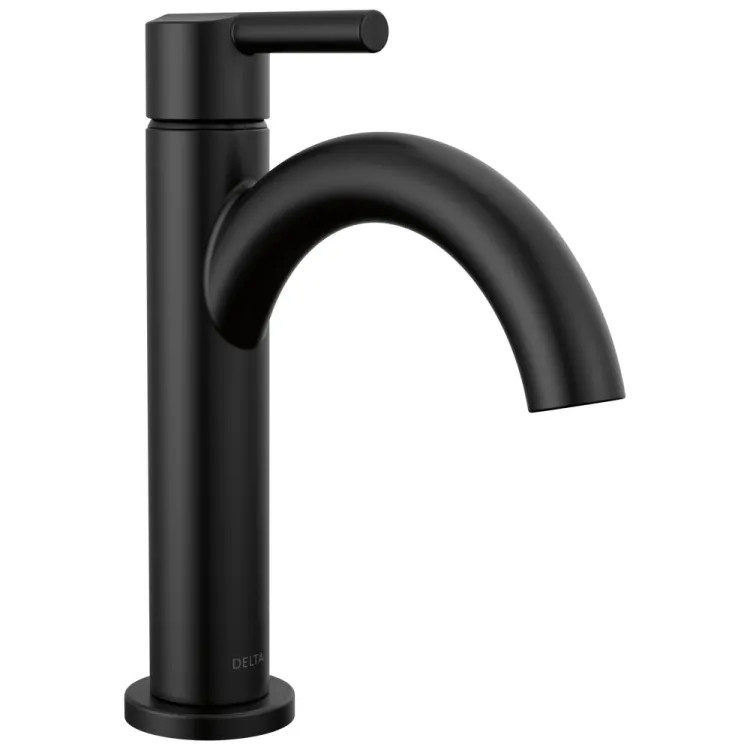 Delta Nicoli Bathroom Faucet, Single Handle, Deck Mount, ADA-Compliant, 1.2 GPM, Matte Black - 15749LF-BL
