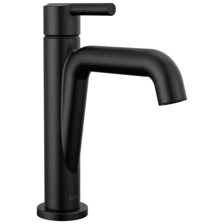 Delta Nicoli Bathroom Faucet, Single Handle, Deck Mount, ADA-Compliant, 1.2 GPM, Matte Black- 15849LF-BL