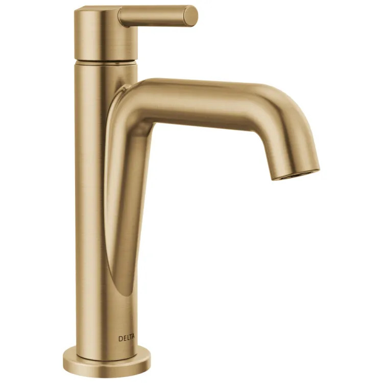 Delta Nicoli Bathroom Faucet, Single Handle, Deck Mount, ADA-Compliant, 1.2 GPM, Champagne Bronze - 15849LF-CZ