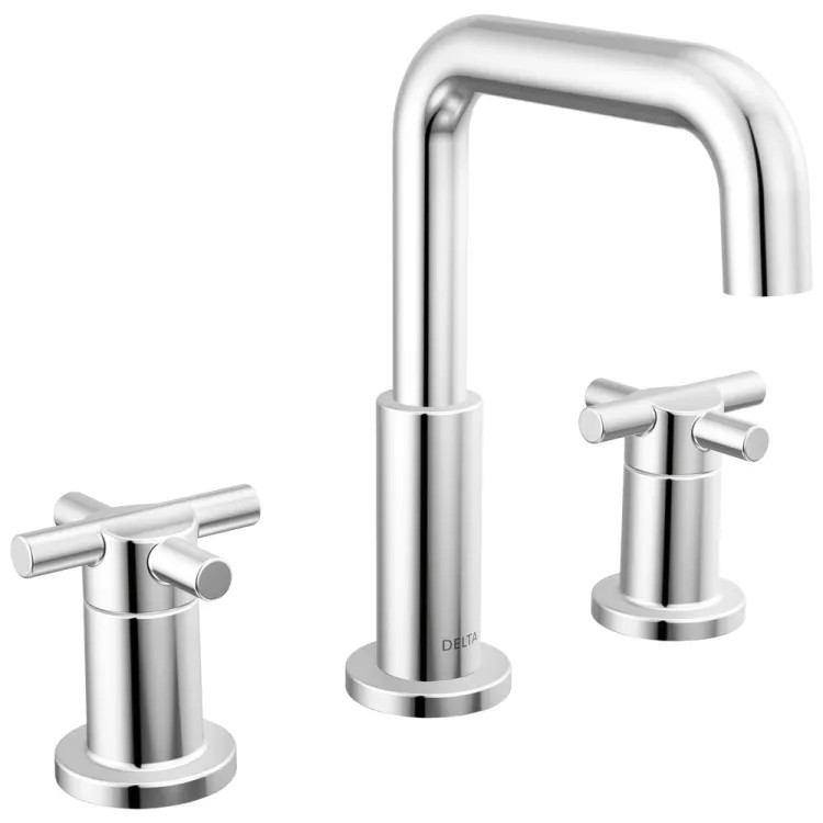 Delta Nicoli Widespread Bathroom Faucet, Cross-Handle, Deck Mount, ADA-Compliant, 1.2 GPM, Chrome - 35894LF