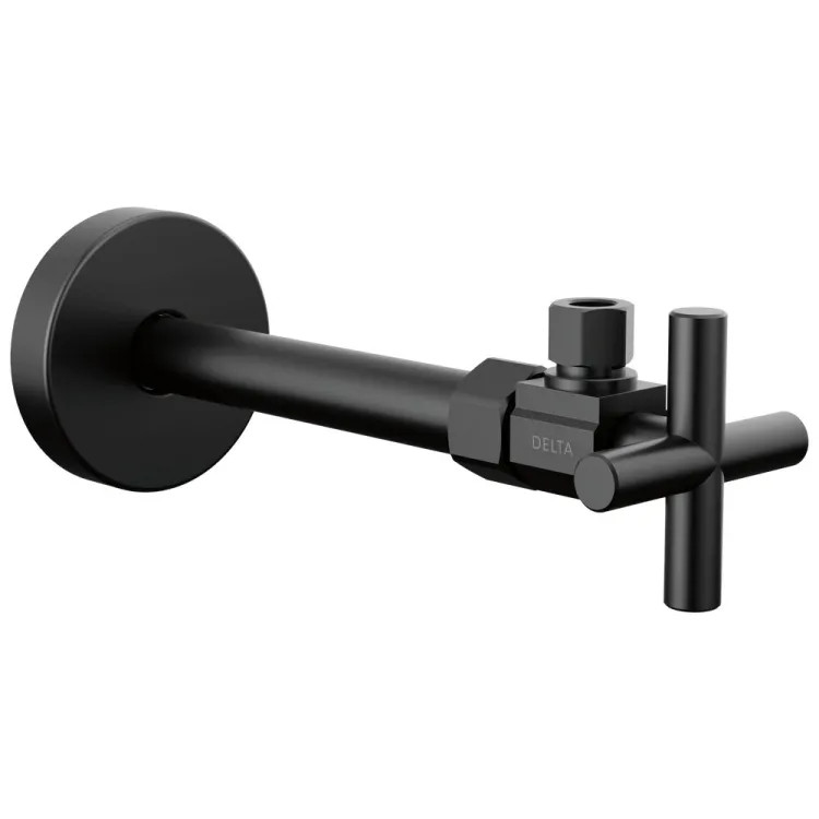 Delta Angled Supply Stop Valve, ADA-Compliant, Matte Black - DT022201-BL