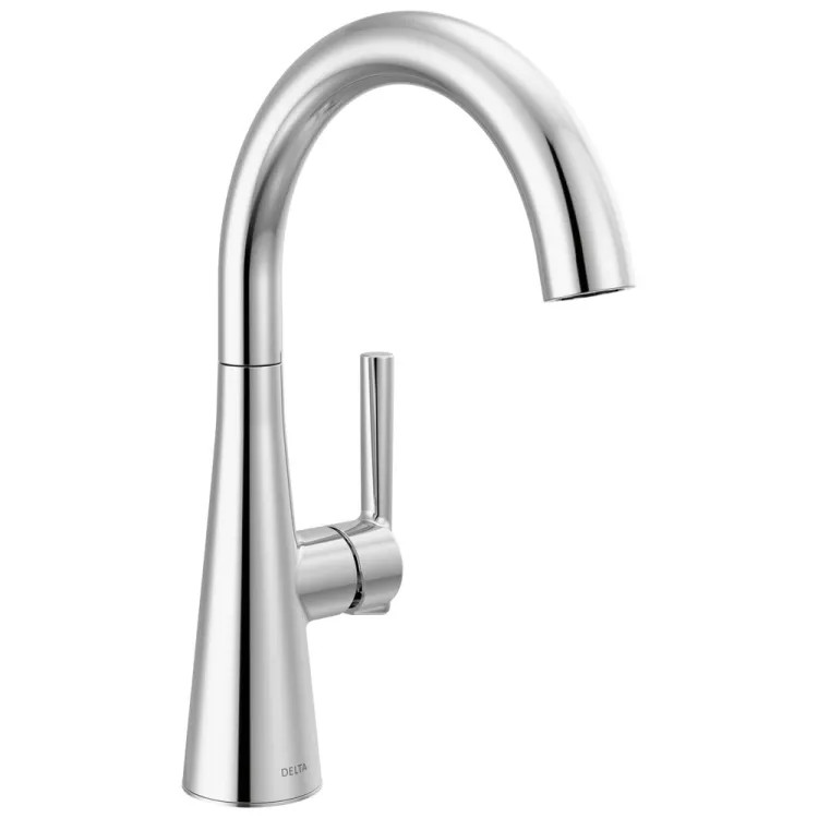 Delta Bar Prep Faucet, Single Handle, Deck Mount, 360-Degree Rotating Spout, ADA-Compliant, Chrome - 14882LF