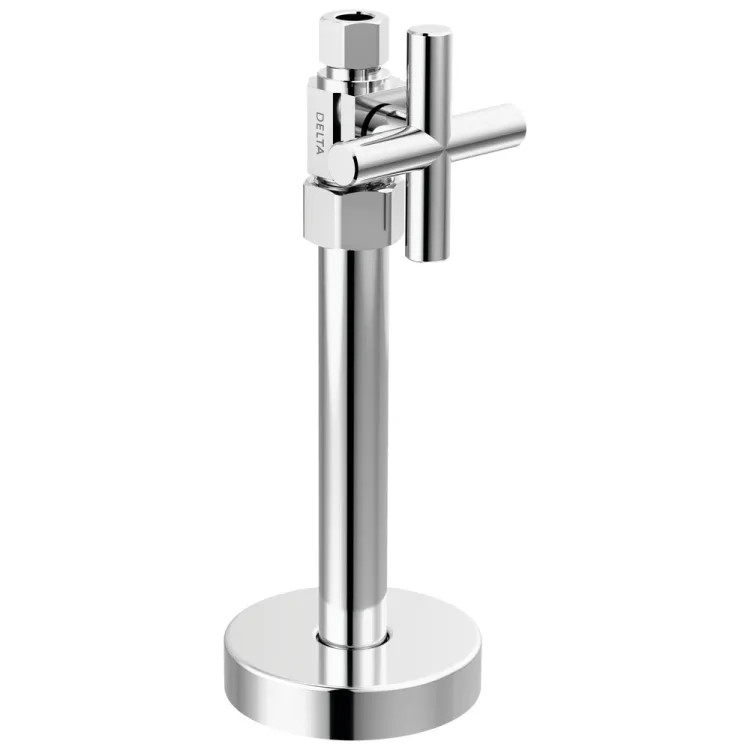 Delta Straight Supply Stop Valve, Brass, ADA-Compliant, Chrome - DT021201