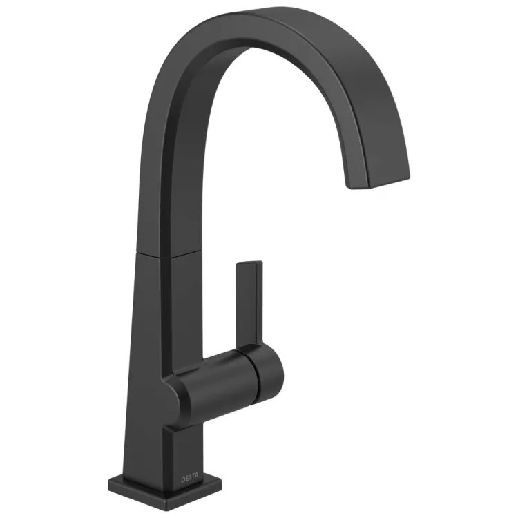 Delta Pivotal Single Handle Bar Faucet, Deck Mount, ADA-Compliant, 1.5 GPM, Matte Black - 1993LF-BL
