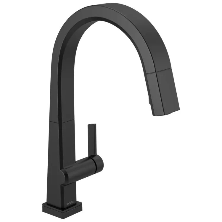 Delta Pivotal Pull-Down Kitchen Faucet With Touch2O, Diamond Seal, ManagTite, ADA, 1.8 GPM, Matte Black - 9193T-BL-DST