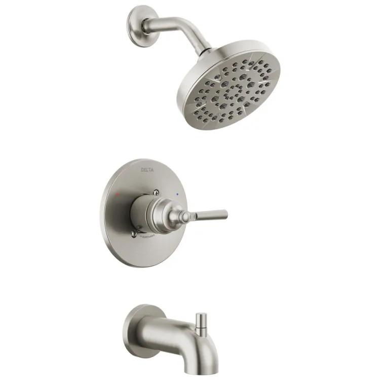 Delta Saylor Monitor 14 Series Tub & Shower Trim, Touch-Clean, ADA-Compliant, 1.75 GPM, Stainless - T14435-SS