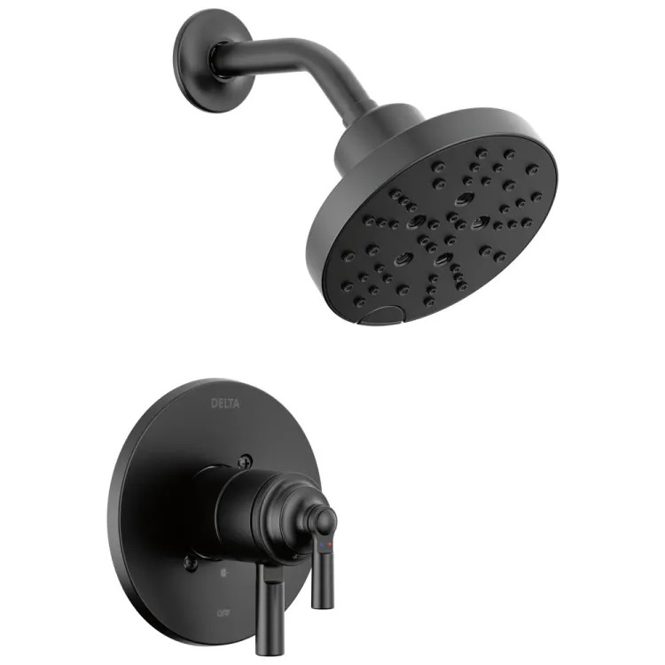 Delta Saylor Monitor 17 Series Shower Trim, Touch-Clean, ADA-Compliant, 1.75 GPM, Matte Black - T17235-BL