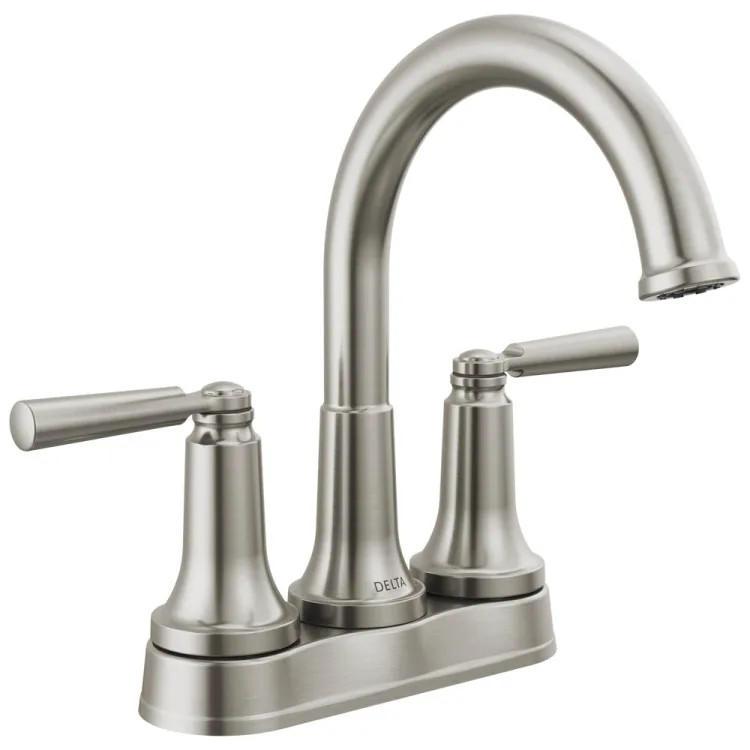 Delta Saylor Centerset Bathroom Faucet, Metal Drain With Push Pop, DIAMOND Seal, ADA-Compliant, 1.2 GPM, Stainless - 2535-SSMPU-DST