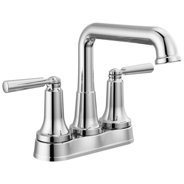 Delta Saylor Centerset Bathroom Faucet, Two Hadles, Metal Drain With Push-Pop, DIAMOND Seal, ADA-Compliant, 1.2 GPM, Chrome - 2536-MPU-DST