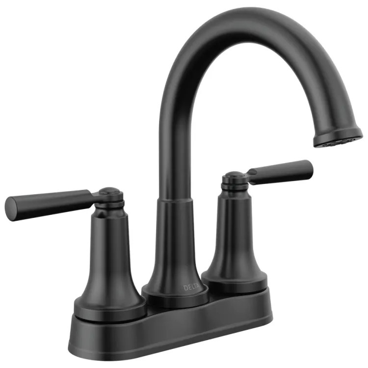 Delta Saylor Centerset Bathroom Faucet, Tract-Pack, DIAMOND Seal, ADA-Compliant, 1.2 GPM, Matte Black - 2535-BLTP-DST