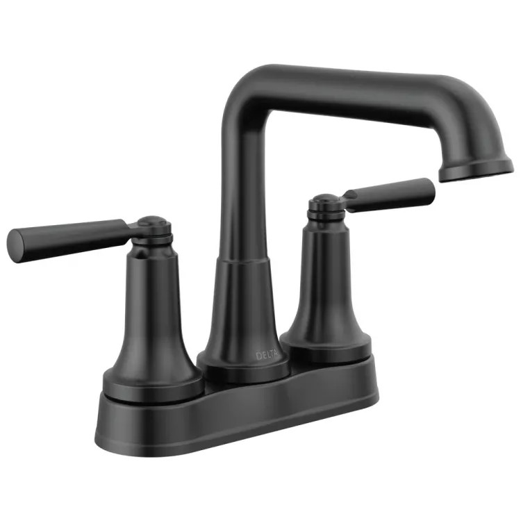 Delta Saylor Centerset Bathroom Faucet, Two Hadles, Tract-Pack, DIAMOND Seal, ADA-Compliant, 1.2 GPM, Matte Black - 2536-BLTP-DST